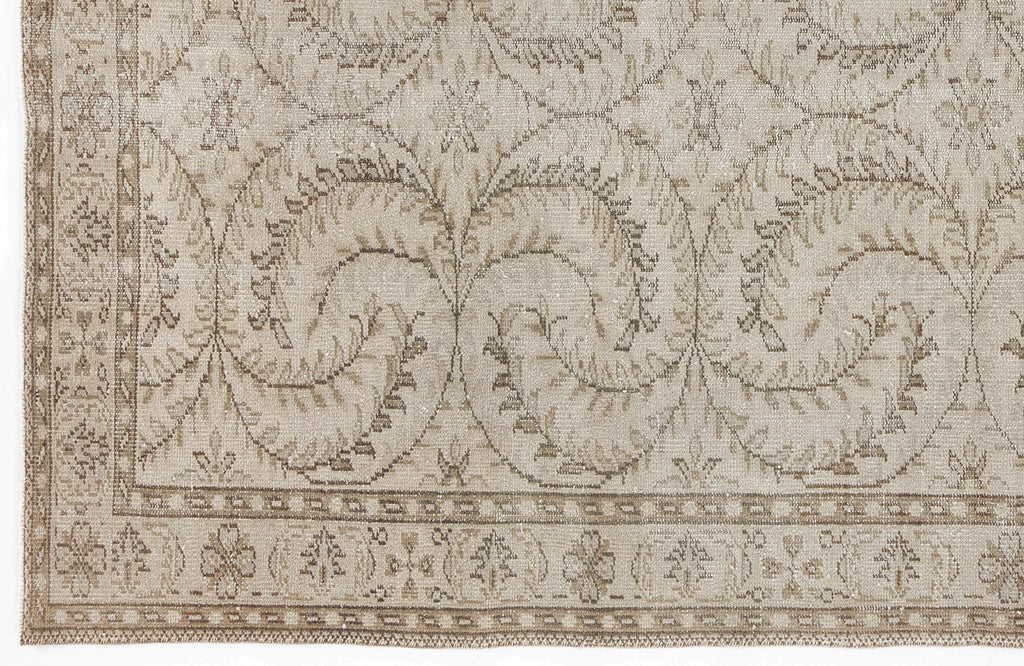 Beige Over Dyed Vintage Rug 5'4'' x 8'11'' ft 163 x 273 cm