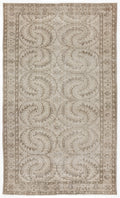 Beige Over Dyed Vintage Rug 5'4'' x 8'11'' ft 163 x 273 cm