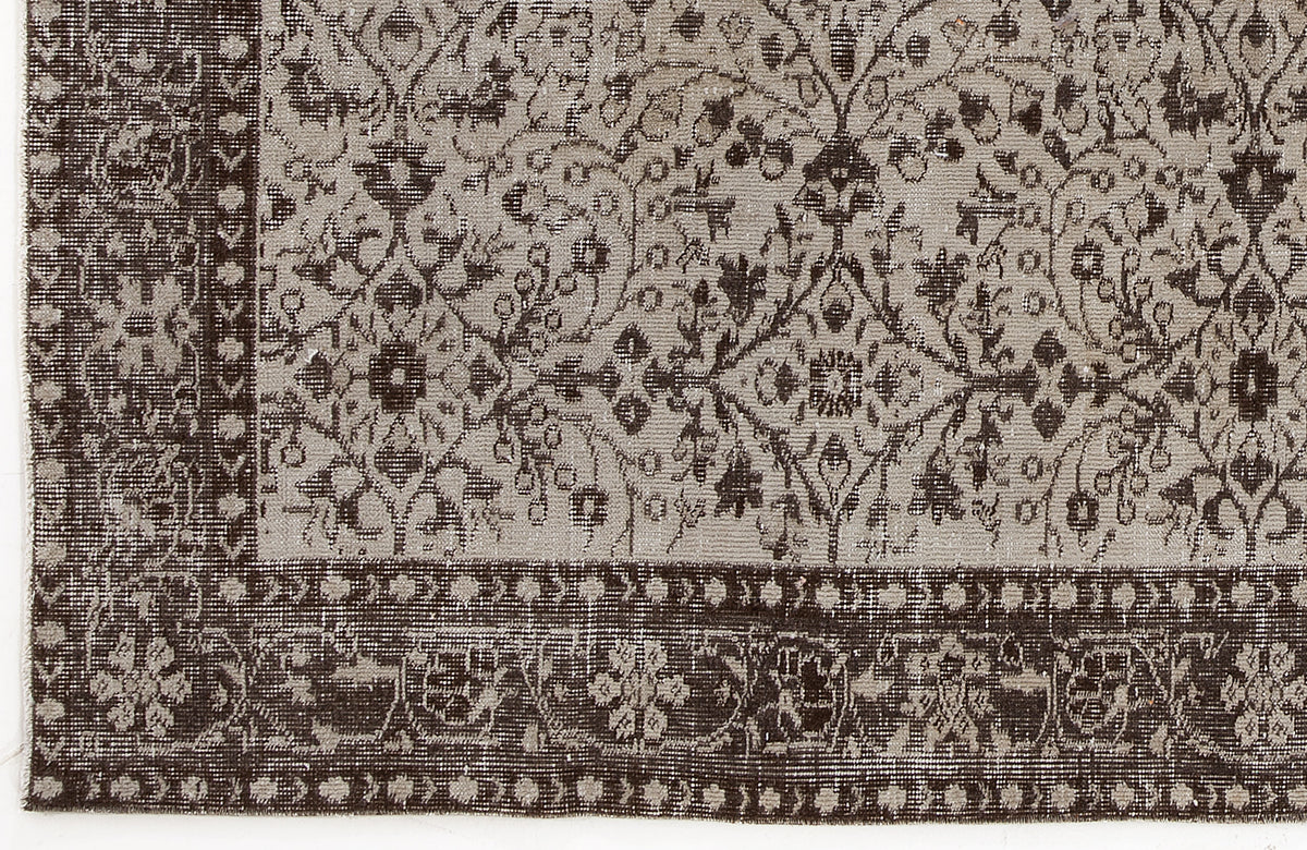 Beige Over Dyed Vintage Rug 5&#39;2&#39;&#39; x 8&#39;5&#39;&#39; ft 158 x 257 cm