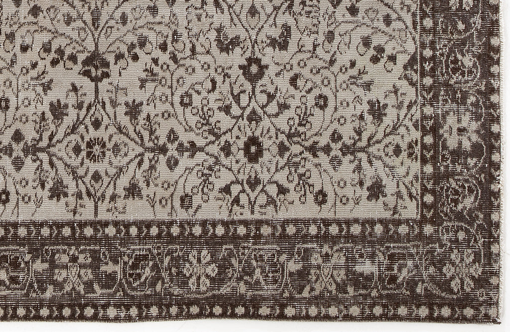 Beige Over Dyed Vintage Rug 5'2'' x 8'5'' ft 158 x 257 cm