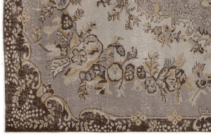 Beige Over Dyed Vintage Rug 5'4'' x 8'6'' ft 162 x 260 cm