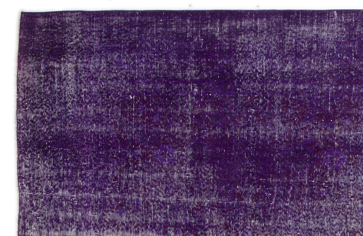 Purple Over Dyed Vintage Rug 6&#39;5&#39;&#39; x 10&#39;0&#39;&#39; ft 196 x 305 cm