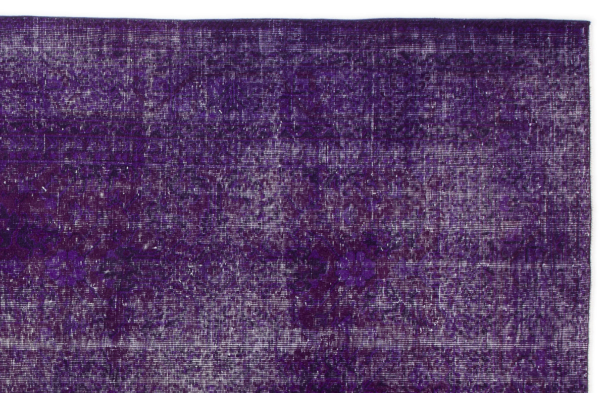 Purple Over Dyed Vintage Rug 6&#39;5&#39;&#39; x 10&#39;0&#39;&#39; ft 196 x 305 cm