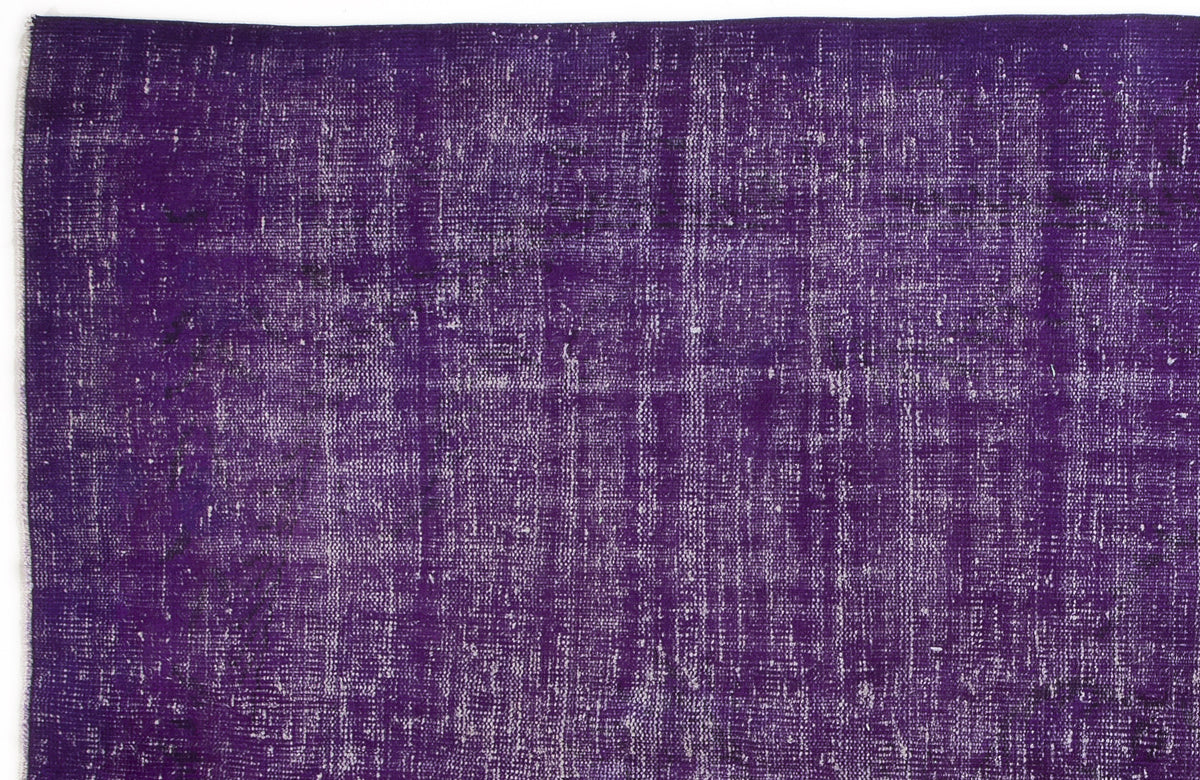 Purple Over Dyed Vintage Rug 5&#39;11&#39;&#39; x 9&#39;3&#39;&#39; ft 180 x 281 cm