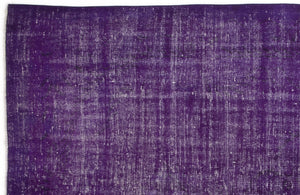 Purple Over Dyed Vintage Rug 5'11'' x 9'3'' ft 180 x 281 cm