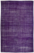 Purple Over Dyed Vintage Rug 5'11'' x 9'3'' ft 180 x 281 cm
