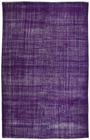 Purple Over Dyed Vintage Rug 5'11'' x 9'3'' ft 180 x 281 cm