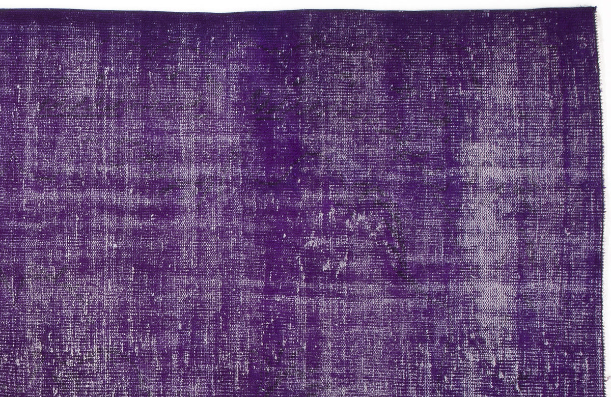 Purple Over Dyed Vintage Rug 5&#39;11&#39;&#39; x 9&#39;3&#39;&#39; ft 180 x 281 cm
