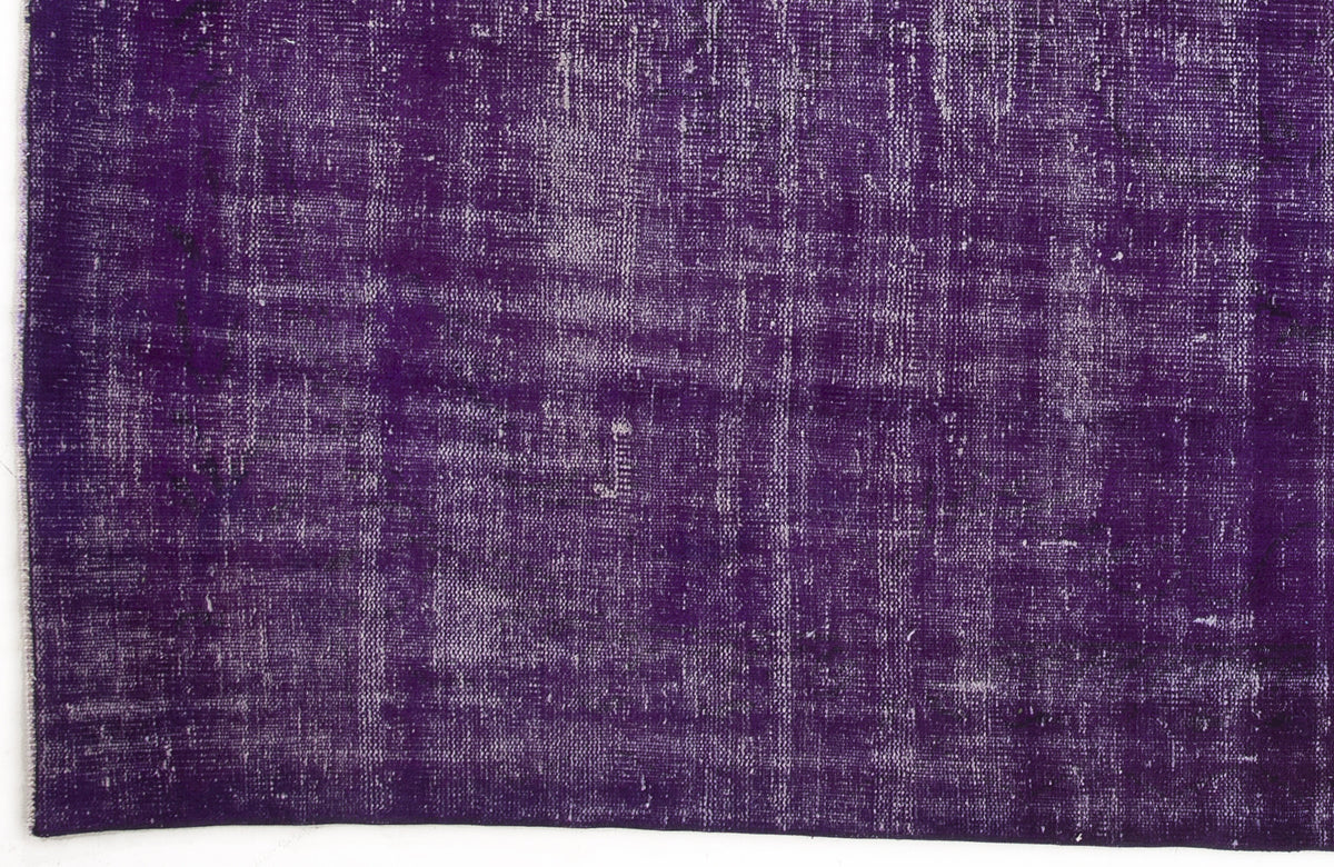 Purple Over Dyed Vintage Rug 5&#39;11&#39;&#39; x 9&#39;3&#39;&#39; ft 180 x 281 cm