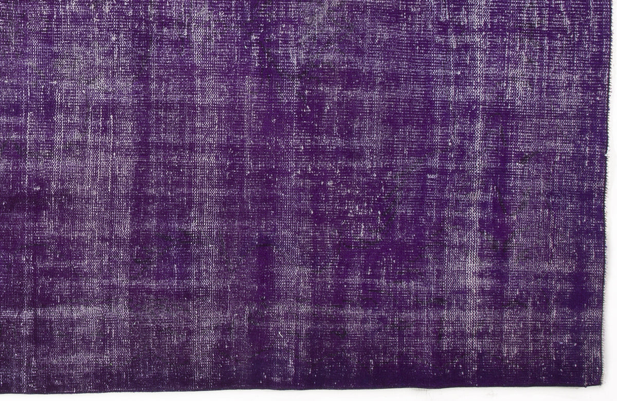 Purple Over Dyed Vintage Rug 5&#39;11&#39;&#39; x 9&#39;3&#39;&#39; ft 180 x 281 cm