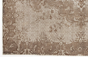 Beige Over Dyed Vintage Rug 6'6'' x 9'8'' ft 199 x 294 cm