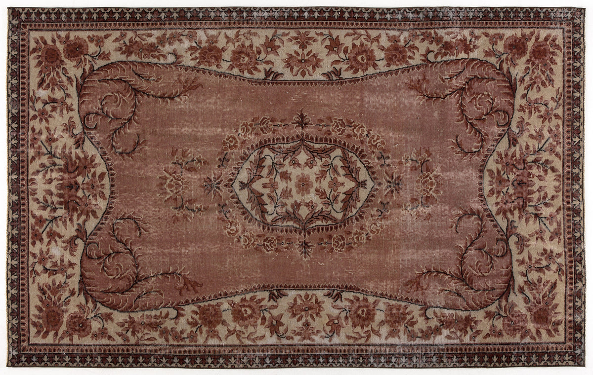 Naturel Over Dyed Vintage Rug 5&#39;3&#39;&#39; x 8&#39;5&#39;&#39; ft 160 x 257 cm