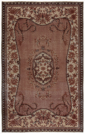 Naturel Over Dyed Vintage Rug 5'3'' x 8'5'' ft 160 x 257 cm