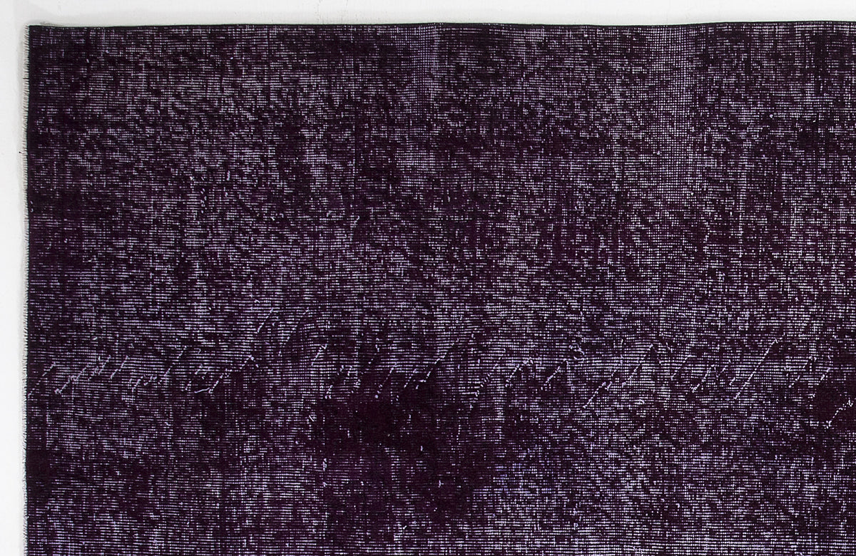 Purple Over Dyed Vintage Rug 7&#39;3&#39;&#39; x 9&#39;10&#39;&#39; ft 222 x 300 cm