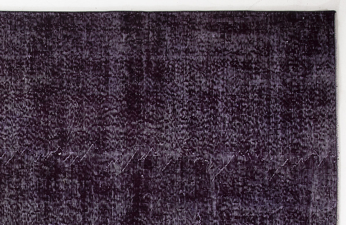 Purple Over Dyed Vintage Rug 7&#39;3&#39;&#39; x 9&#39;10&#39;&#39; ft 222 x 300 cm
