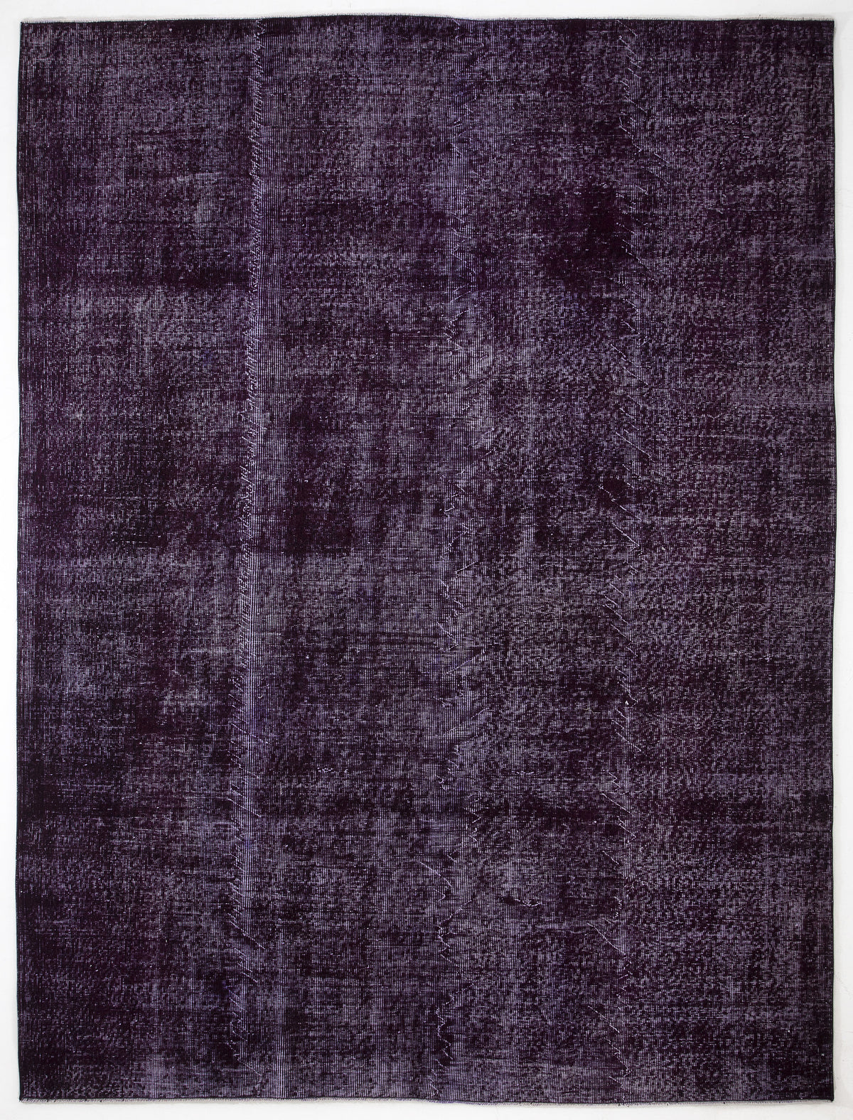 Purple Over Dyed Vintage Rug 7&#39;3&#39;&#39; x 9&#39;10&#39;&#39; ft 222 x 300 cm