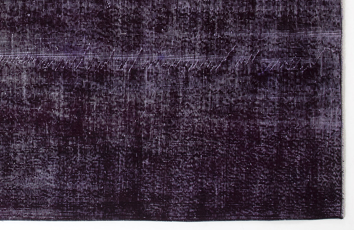 Purple Over Dyed Vintage Rug 7&#39;3&#39;&#39; x 9&#39;10&#39;&#39; ft 222 x 300 cm