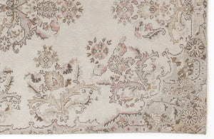 Beige Over Dyed Vintage Rug 6'2'' x 9'4'' ft 188 x 284 cm
