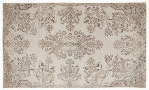 Beige Over Dyed Vintage Rug 6'2'' x 9'4'' ft 188 x 284 cm