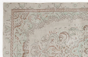 Beige Over Dyed Vintage Rug 5'2'' x 9'5'' ft 158 x 286 cm