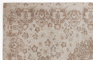 Beige Over Dyed Vintage Rug 6'9'' x 10'0'' ft 206 x 305 cm