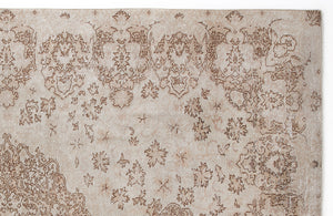 Beige Over Dyed Vintage Rug 6'9'' x 10'0'' ft 206 x 305 cm