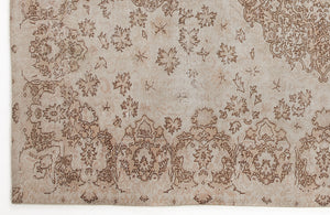 Beige Over Dyed Vintage Rug 6'9'' x 10'0'' ft 206 x 305 cm
