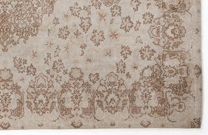 Beige Over Dyed Vintage Rug 6'9'' x 10'0'' ft 206 x 305 cm