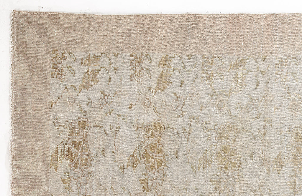 Beige Over Dyed Vintage Rug 6'2'' x 10'4'' ft 187 x 315 cm
