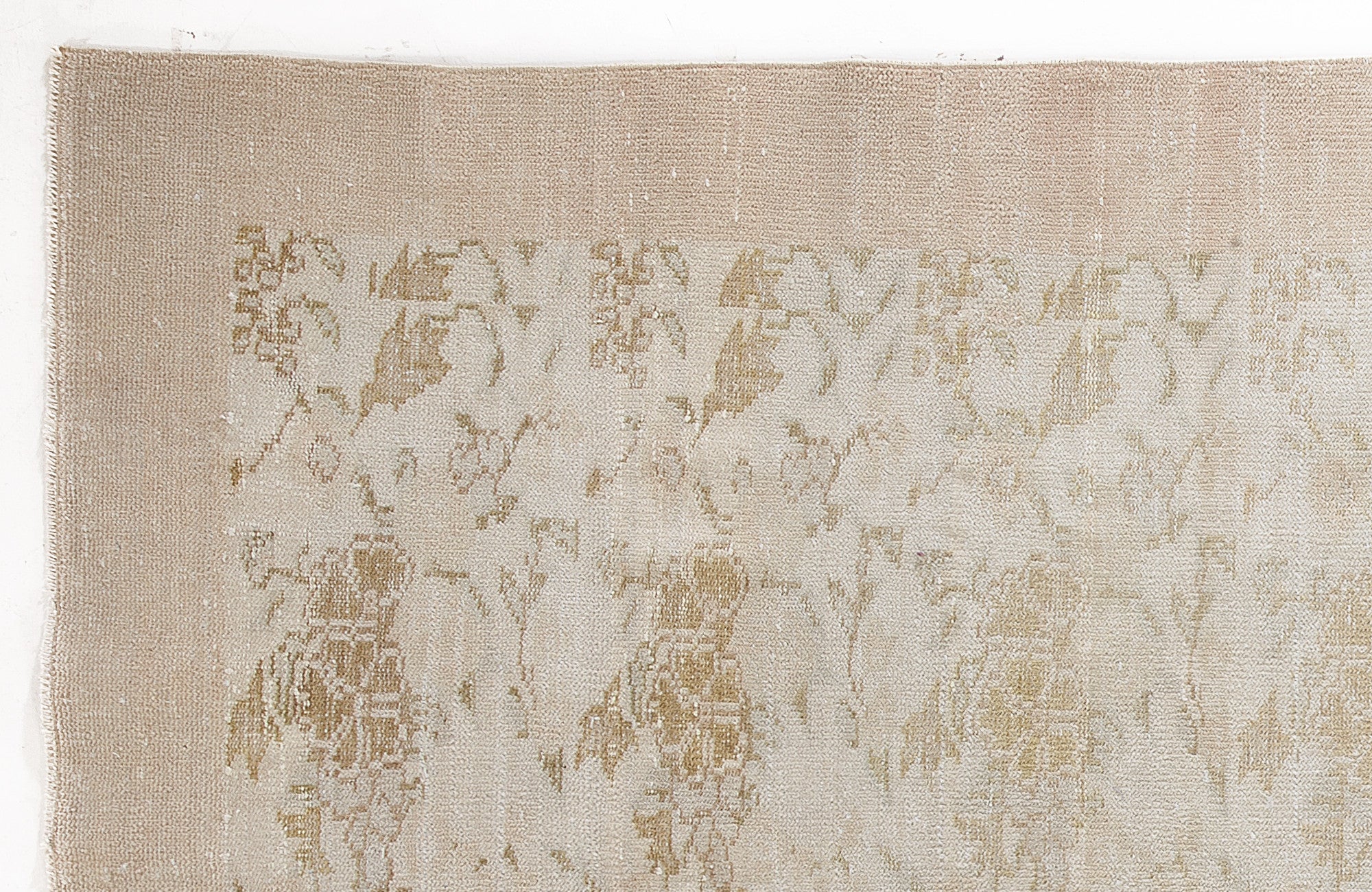 Beige Over Dyed Vintage Rug 6'2'' x 10'4'' ft 187 x 315 cm