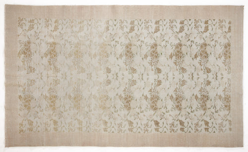 Beige Over Dyed Vintage Rug 6'2'' x 10'4'' ft 187 x 315 cm