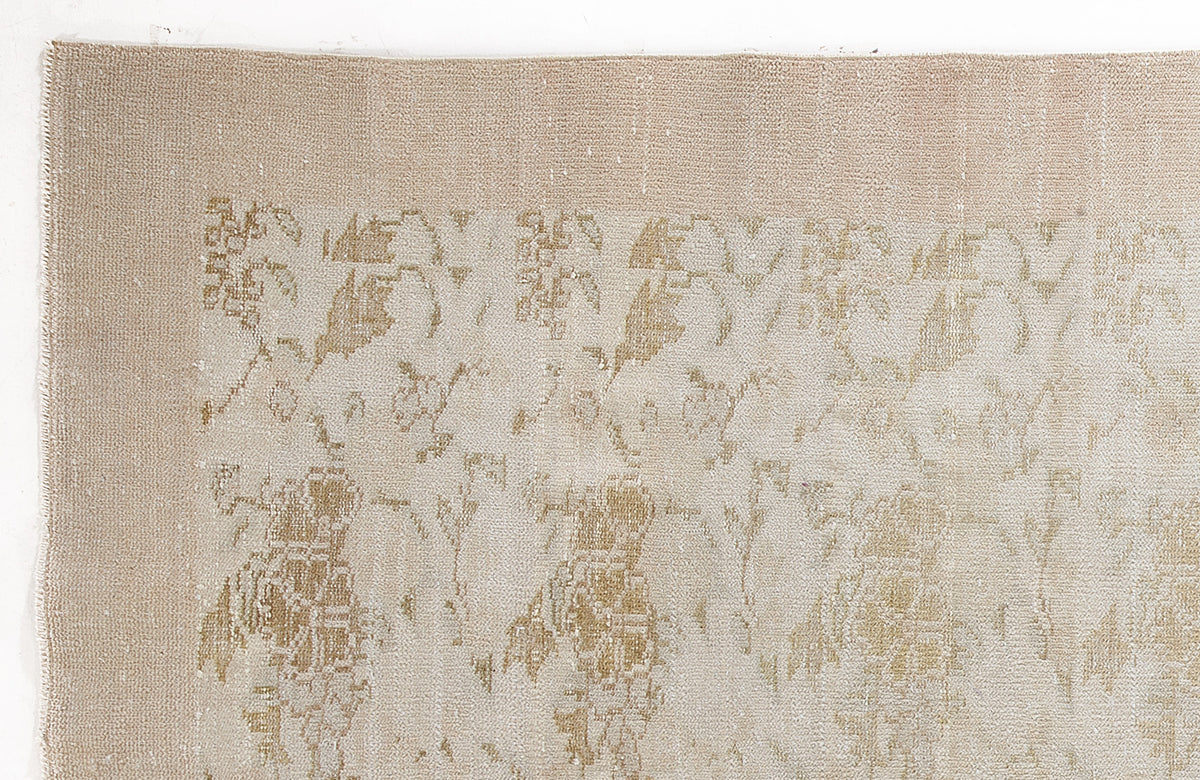Beige Over Dyed Vintage Rug 6&#39;2&#39;&#39; x 10&#39;4&#39;&#39; ft 187 x 315 cm