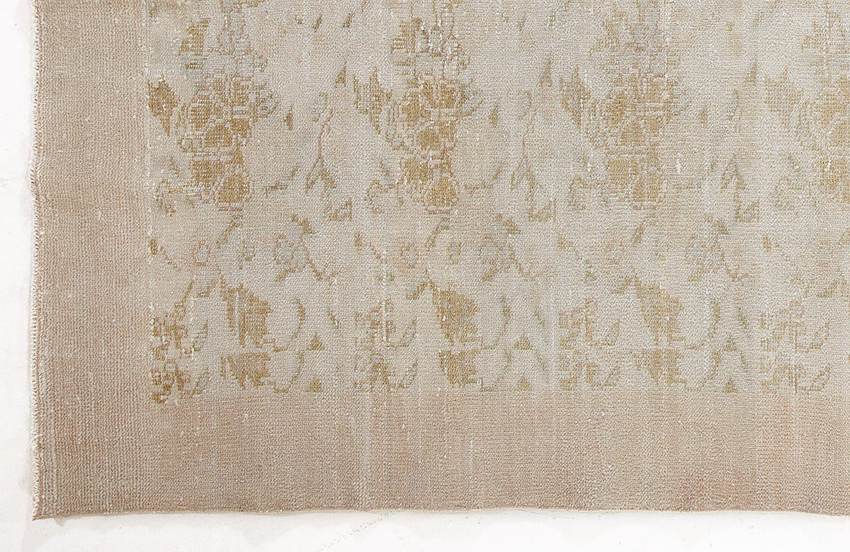 Beige Over Dyed Vintage Rug 6&#39;2&#39;&#39; x 10&#39;4&#39;&#39; ft 187 x 315 cm