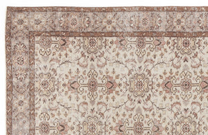 Beige Over Dyed Vintage Rug 5'5'' x 8'10'' ft 166 x 270 cm