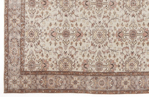 Beige Over Dyed Vintage Rug 5'5'' x 8'10'' ft 166 x 270 cm