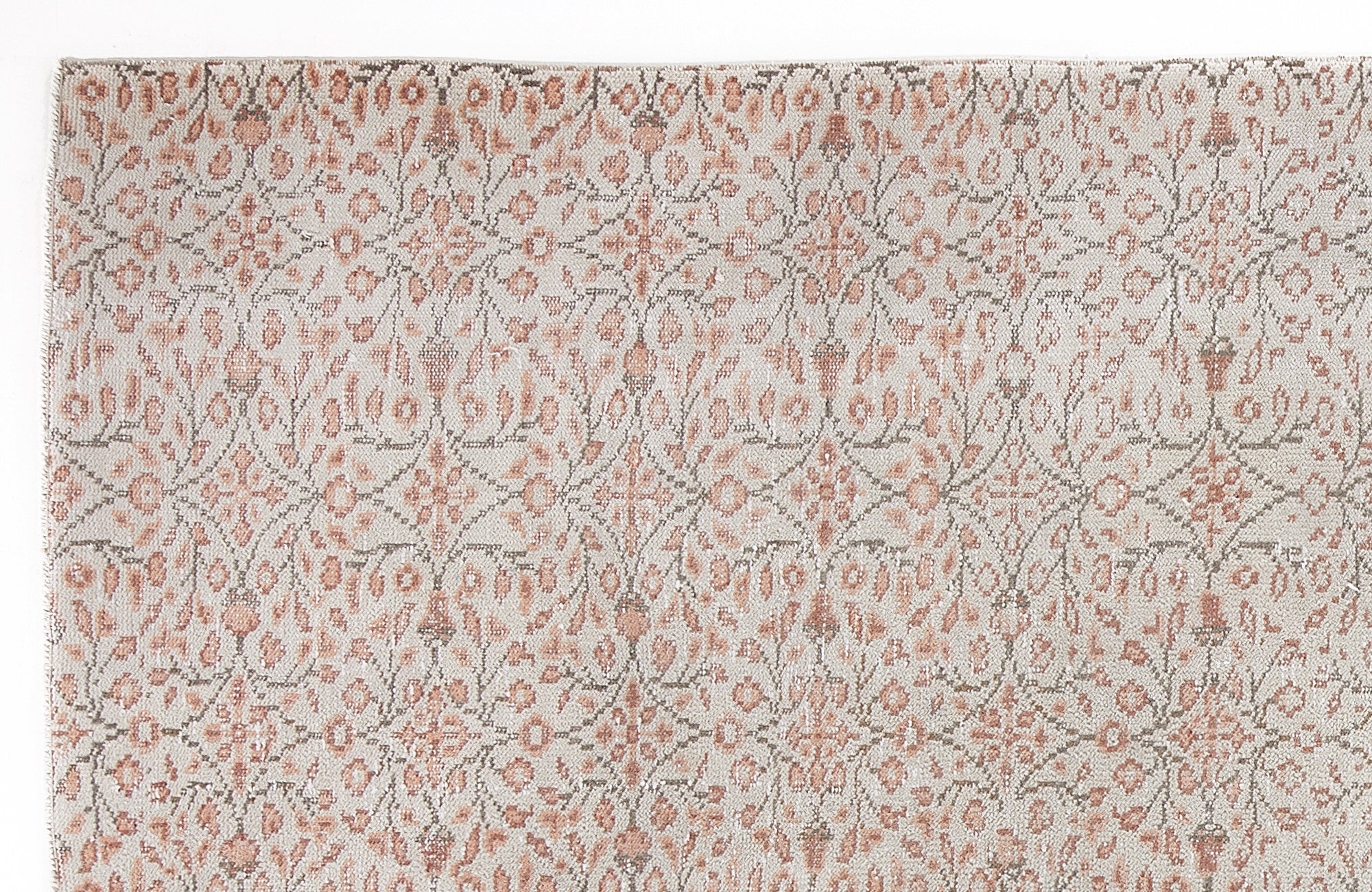 Beige Over Dyed Vintage Rug 6'5'' x 10'3'' ft 196 x 312 cm