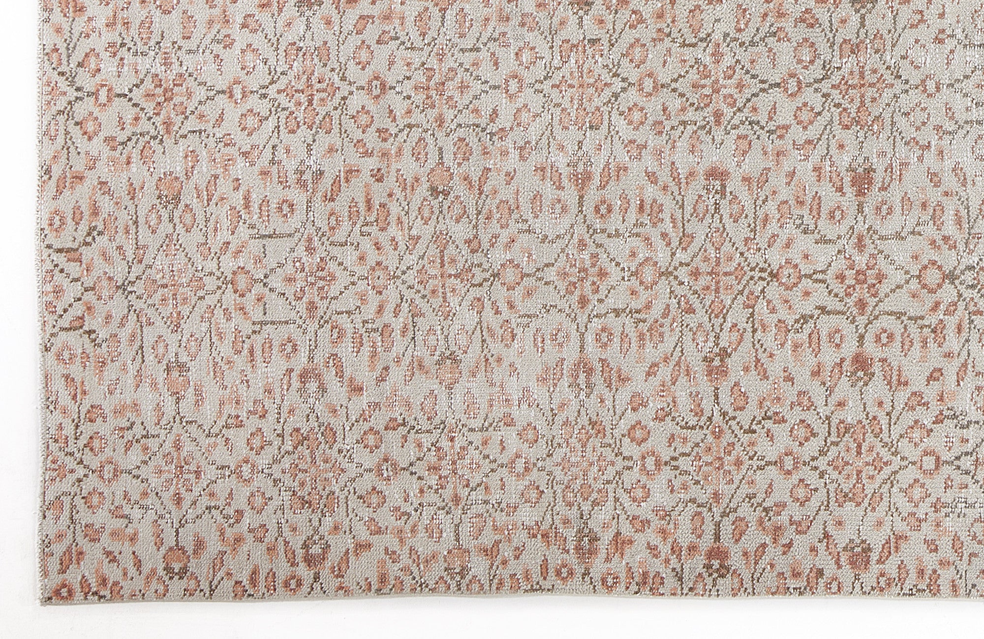 Beige Over Dyed Vintage Rug 6'5'' x 10'3'' ft 196 x 312 cm