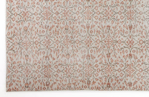 Beige Over Dyed Vintage Rug 6'5'' x 10'3'' ft 196 x 312 cm