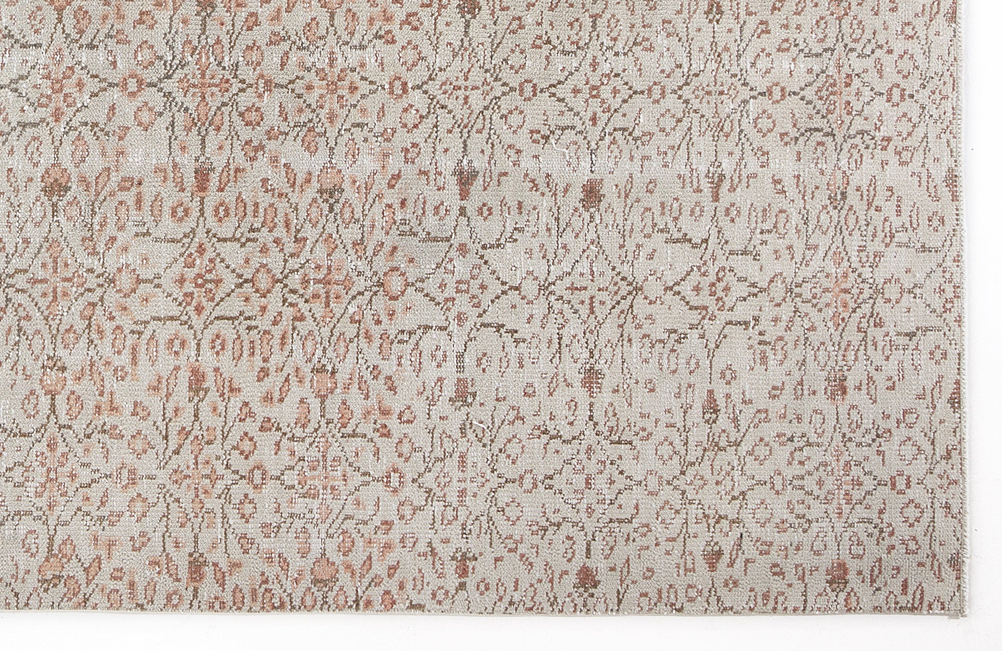 Beige Over Dyed Vintage Rug 6'5'' x 10'3'' ft 196 x 312 cm