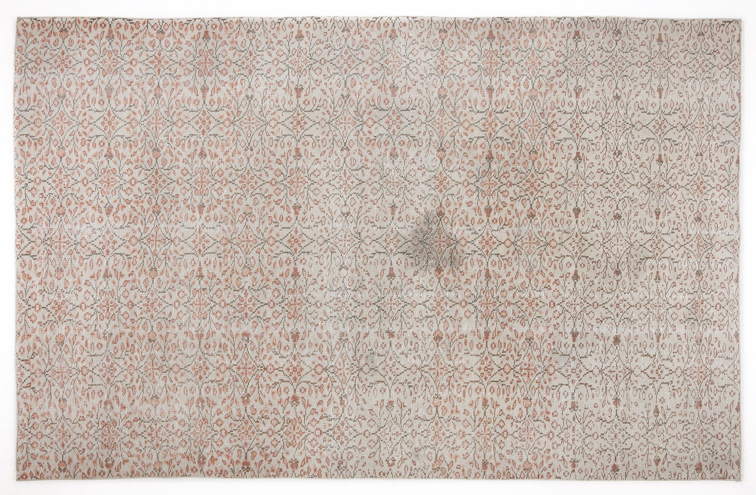 Beige Over Dyed Vintage Rug 6'5'' x 10'3'' ft 196 x 312 cm