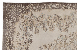 Beige Over Dyed Vintage Rug 6'1'' x 9'9'' ft 186 x 296 cm