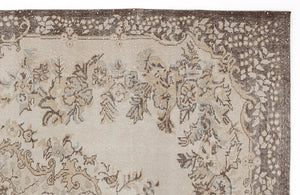 Beige Over Dyed Vintage Rug 6'1'' x 9'9'' ft 186 x 296 cm