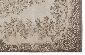 Beige Over Dyed Vintage Rug 6'1'' x 9'9'' ft 186 x 296 cm