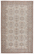 Beige Over Dyed Vintage Rug 5'7'' x 9'3'' ft 170 x 283 cm