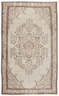 Beige Over Dyed Vintage Rug 5'1'' x 8'7'' ft 155 x 262 cm