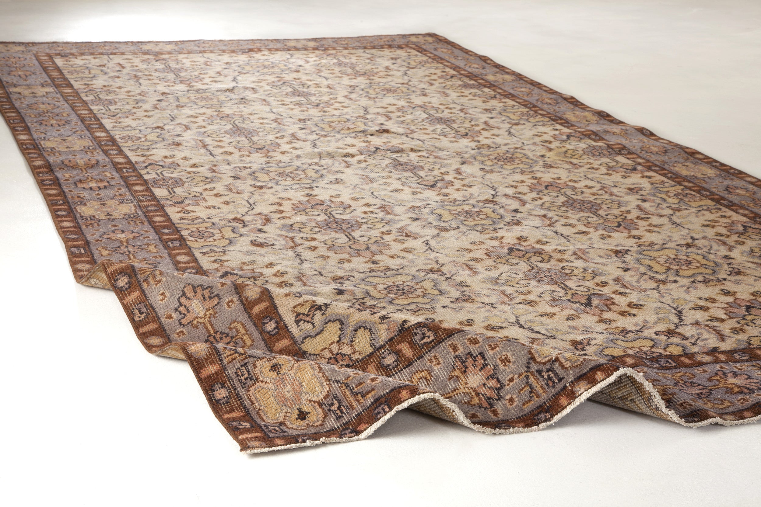 Naturel Over Dyed Vintage Rug 5'3'' x 9'5'' ft 160 x 288 cm