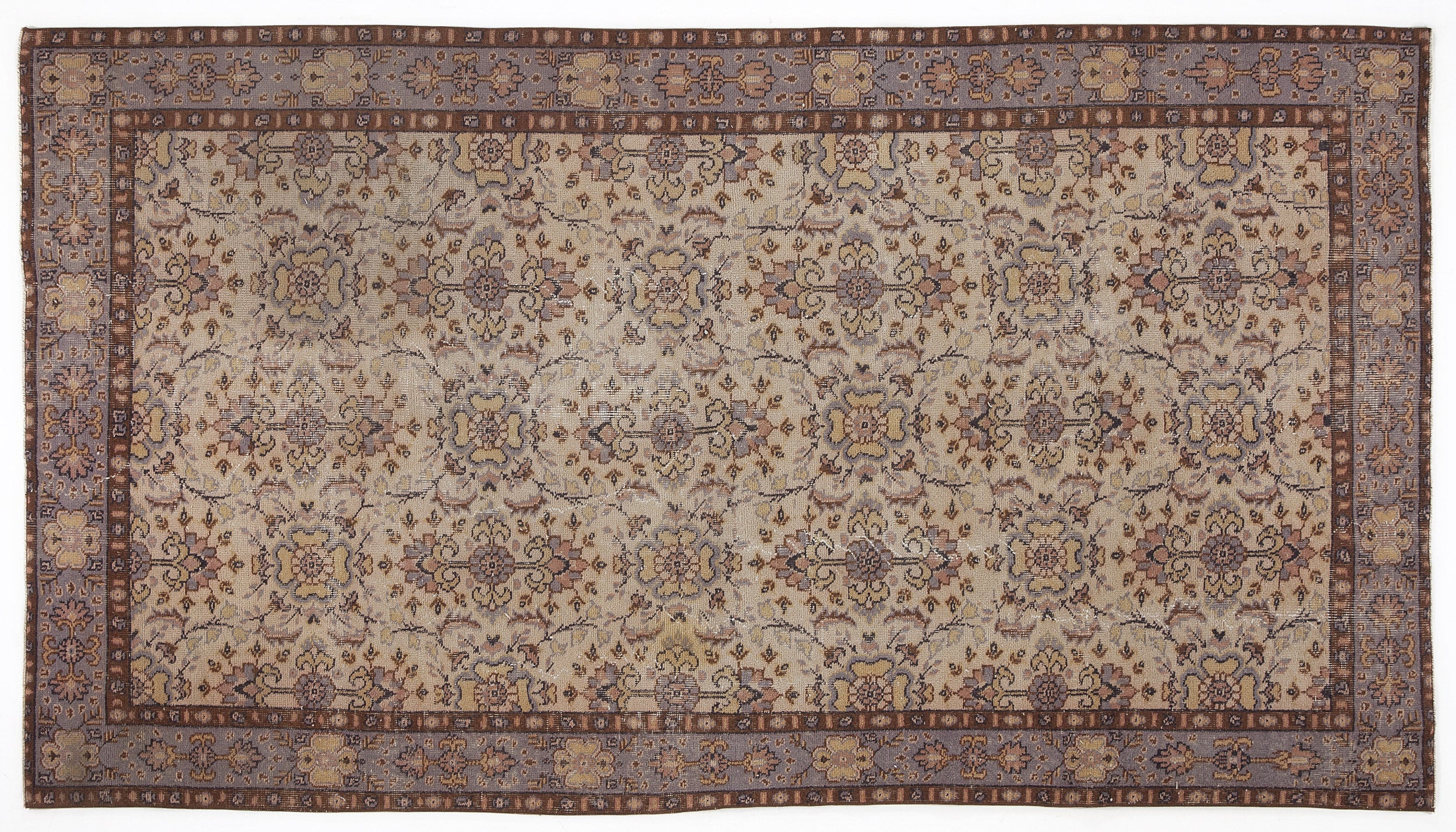 Naturel Over Dyed Vintage Rug 5'3'' x 9'5'' ft 160 x 288 cm