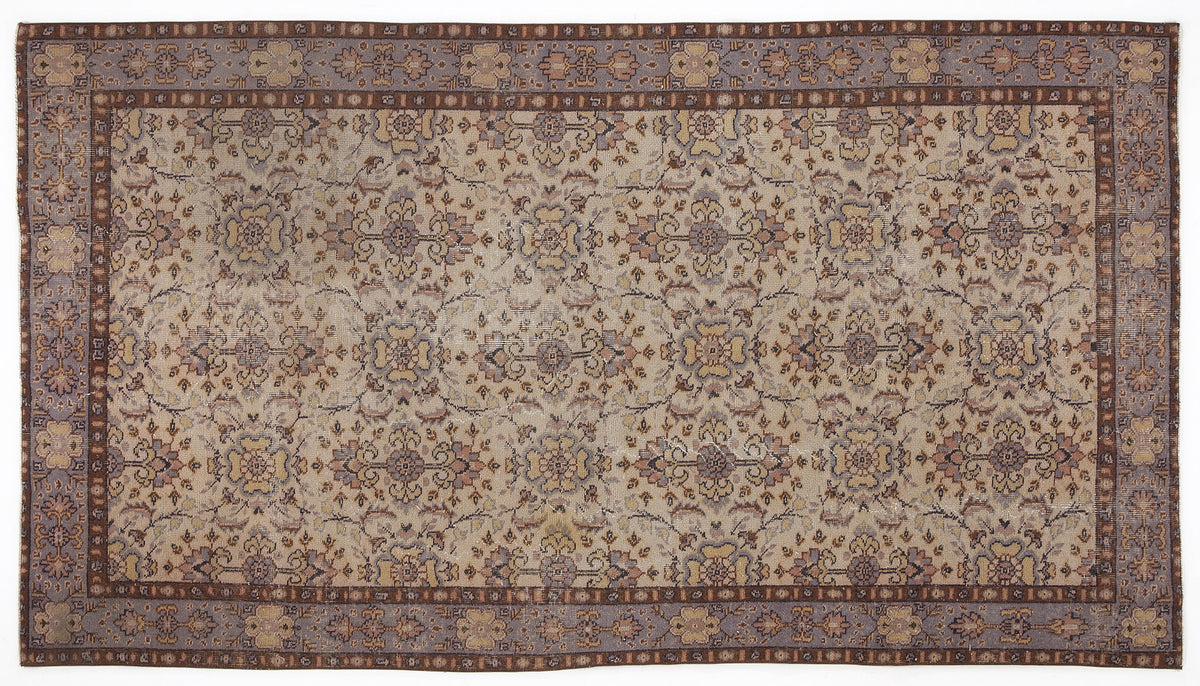 Naturel Over Dyed Vintage Rug 5&#39;3&#39;&#39; x 9&#39;5&#39;&#39; ft 160 x 288 cm