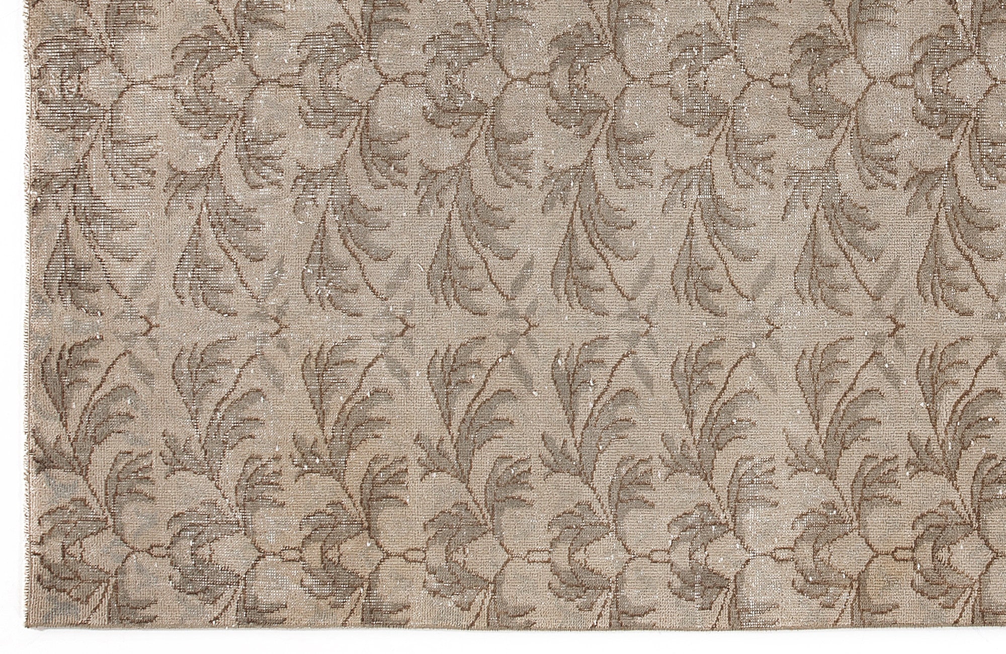 Beige Over Dyed Vintage Rug 4'10'' x 8'4'' ft 148 x 253 cm