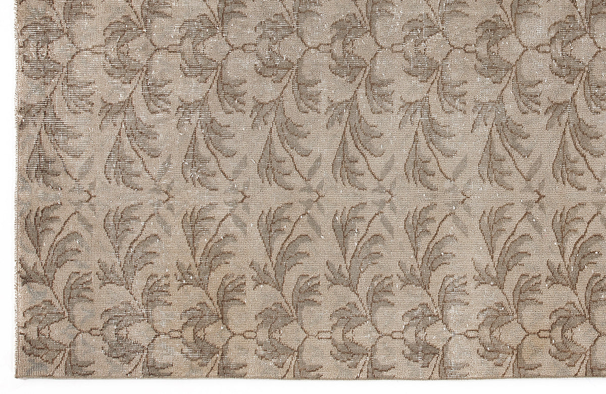 Beige Over Dyed Vintage Rug 4&#39;10&#39;&#39; x 8&#39;4&#39;&#39; ft 148 x 253 cm